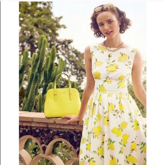 kate spade Dresses & Skirts - Kate Spade “Lyric” lemon lemoncello print dress 2